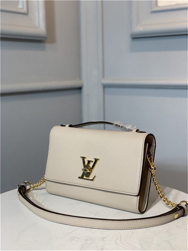 Louis Vuitton Lockme Clutch Greige