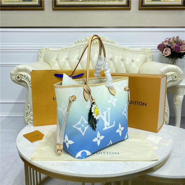 Louis Vuitton Neverfull MM Blue Replica