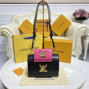 Louis Vuitton Twist MM Black / Fuchsia