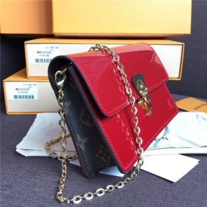 Louis Vuitton Cherrywood Chain Wallet Patent Leather (Varied Colors)