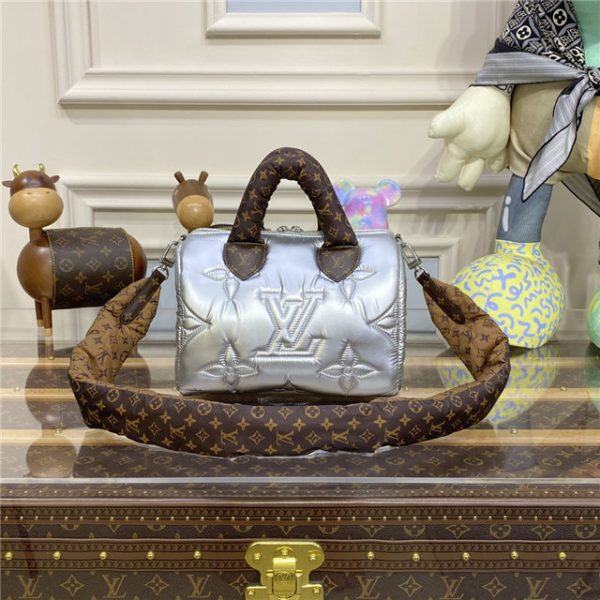 Louis Vuitton Pillow Monogram Speedy Bandouliere 25 Bag Silver