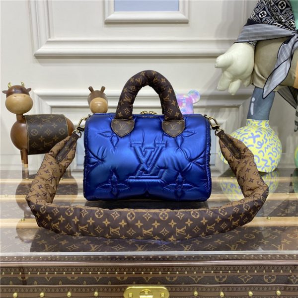 Louis Vuitton Pillow Monogram Speedy Bandouliere 25 Bag Navy Blue