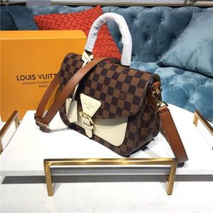 Louis Vuitton Beaumarchais Damier Ebene Creme Beige