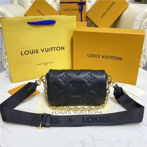 Louis Vuitton Wallet on Strap Bubblegram Black