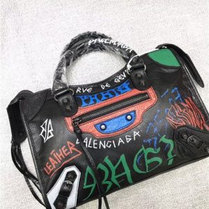 Balenciaga Classic Small City Graffiti Bag (Varied Colors)