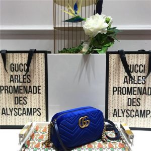 Gucci GG Marmont Matelasse Medium Shoulder Velvet Replica Bag (Varied Colors)