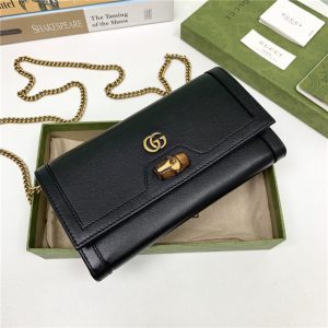 Gucci Diana Chain Wallet With Bamboo (Varied Colors)