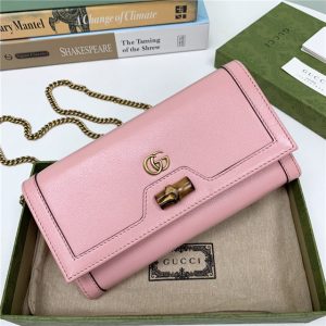 Gucci Diana Chain Wallet With Bamboo (Varied Colors)