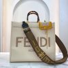 Fendi Large Sunshine Tote Ivory Bag