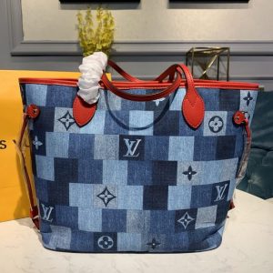 Louis Vuitton Neverfull MM Denim Fake Bags