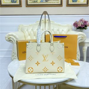 Louis Vuitton Onthego MM Cream / Saffron