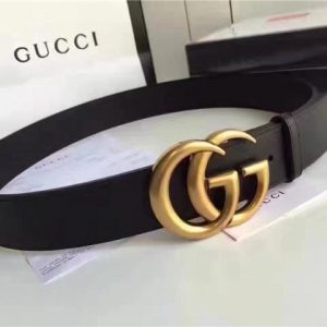 Gucci Leather Belt Replica with Double G Buckle (Varied Colors)