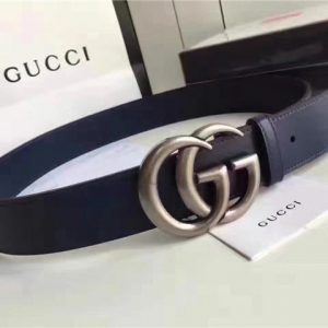 Gucci Leather Belt Replica with Double G Buckle (Varied Colors)