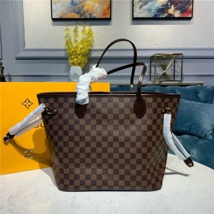 Louis Vuitton Damier Fake Neverfull MM Rose Ballerine