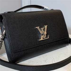 Louis Vuitton Lockme Clutch Black