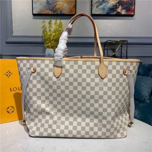 Louis Vuitton Damier Azur Replica Neverfull GM Rose Ballerine