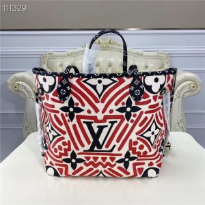 Louis Vuitton Crafty Neverfull MM Gream Red