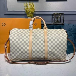 Louis Vuitton Keepall Bandouliere Replica 50 Damier Azur Canvas