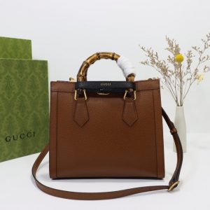 Gucci Diana Small Fake Tote Bag (Brown)