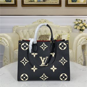 Louis Vuitton OnTheGo MM Monogram Empreinte Leather Black Replica