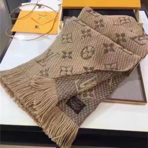 Louis Vuitton Logomania Shine Scarf Camel/Gold