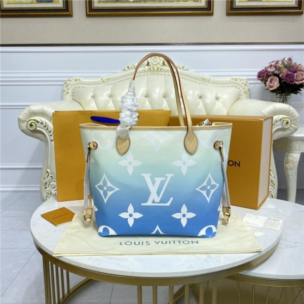 Louis Vuitton Neverfull MM Blue Replica