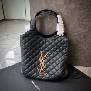 YSL Icare Maxi Shopping Replica Bag In Quilted Lambskin