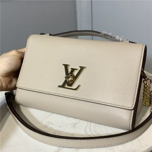 Louis Vuitton Lockme Clutch Greige