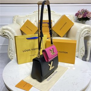 Louis Vuitton Twist MM Black / Fuchsia