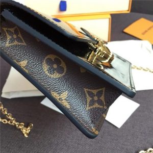 Louis Vuitton Cherrywood Chain Wallet Patent Leather Noir