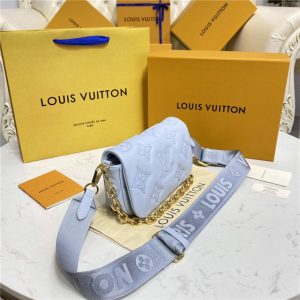 Louis Vuitton Wallet on Strap Bubblegram Blue Glacier