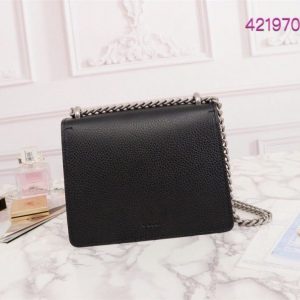 Gucci Dionysus GG Supreme Mini Bag Black Leather