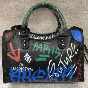 Balenciaga Classic Small City Graffiti Bag (Varied Colors)