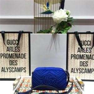 Gucci GG Marmont Matelasse Medium Shoulder Velvet Replica Bag (Varied Colors)