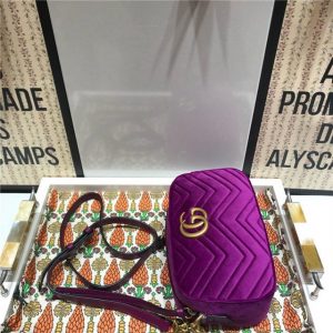 Gucci GG Marmont Matelasse Medium Shoulder Velvet Replica Bag (Varied Colors)