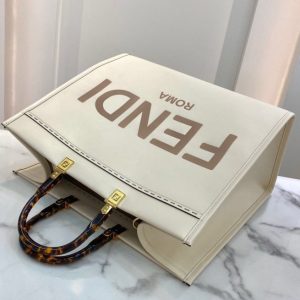 Fendi Large Sunshine Tote Ivory Bag