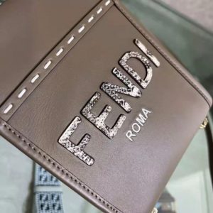 Fendi Mini Sunshine Shopper Grey