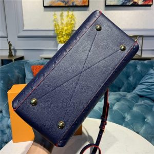 Louis Vuitton Georges MM Monogram Empreinte Leather Marine Rouge