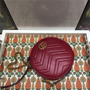 GG Marmont Mini Round Shoulder Replica Bag (Varied Colors)