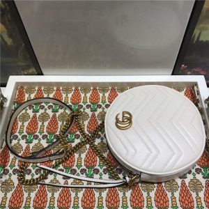 GG Marmont Mini Round Shoulder Replica Bag (Varied Colors)