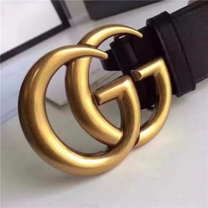 Gucci Leather Belt Replica with Double G Buckle (Varied Colors)