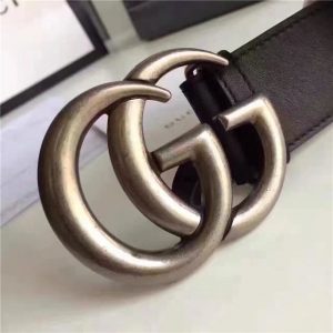 Gucci Leather Belt Replica with Double G Buckle (Varied Colors)