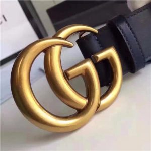 Gucci Leather Belt Replica with Double G Buckle (Varied Colors)