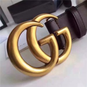 Gucci Leather Belt Replica with Double G Buckle (Varied Colors)