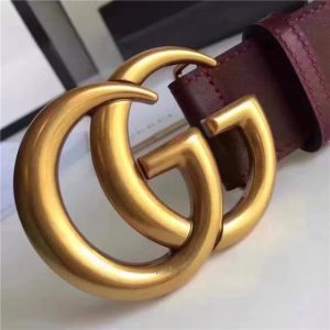 Gucci Leather Belt Replica with Double G Buckle (Varied Colors)