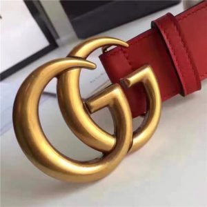 Gucci Leather Belt Replica with Double G Buckle (Varied Colors)