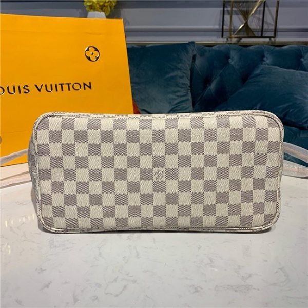 Louis Vuitton Damier Azur Neverfull Replica MM Rose Ballerine