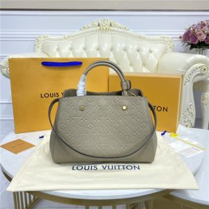 Louis Vuitton Montaigne MM Monogram Empreinte Leather Vison