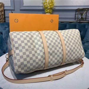 Louis Vuitton Keepall Bandouliere Replica 50 Damier Azur Canvas