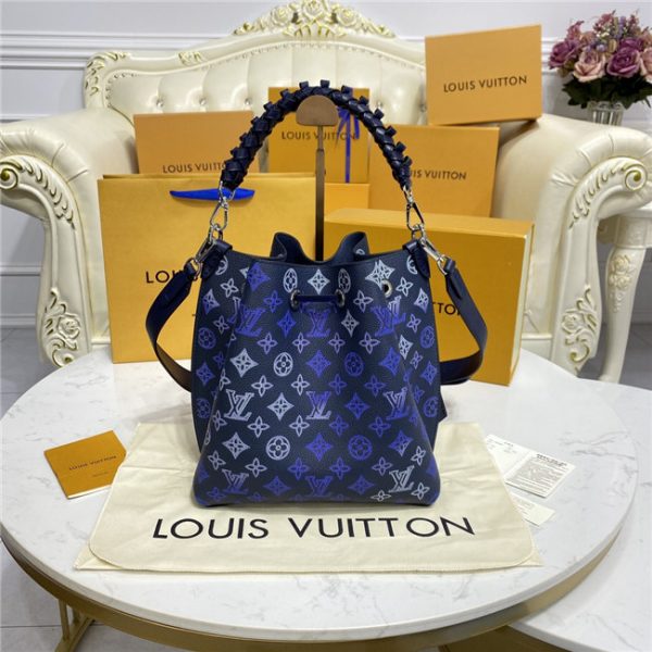 Louis Vuitton Muria Bucket Bag Navy